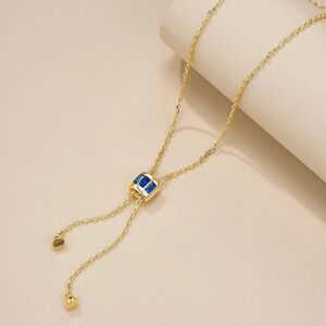 NEW 18K Gold Plated Stacked Layered Lariat Necklace